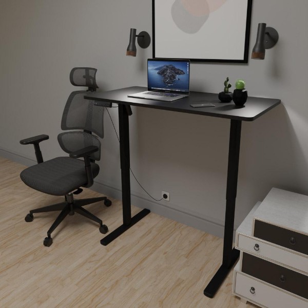 Фото - Стол с электрорегулировкой высоты Mealux PowerDesk Lite Black (EVO-201 Lite B/B)